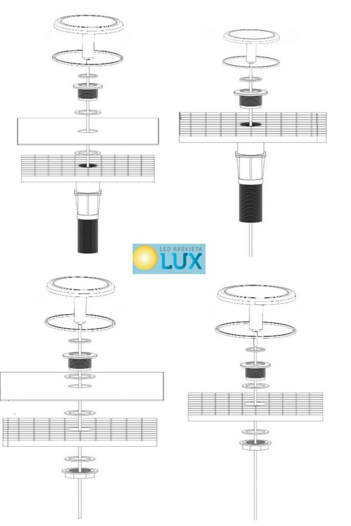 12V LED SVJETILJKA ZA BAZEN MONTIRANA U MLAZNICU Montaza 12V LED SVJETILJKA ZA BAZEN MONTIRANA U MLAZNICU Montaza