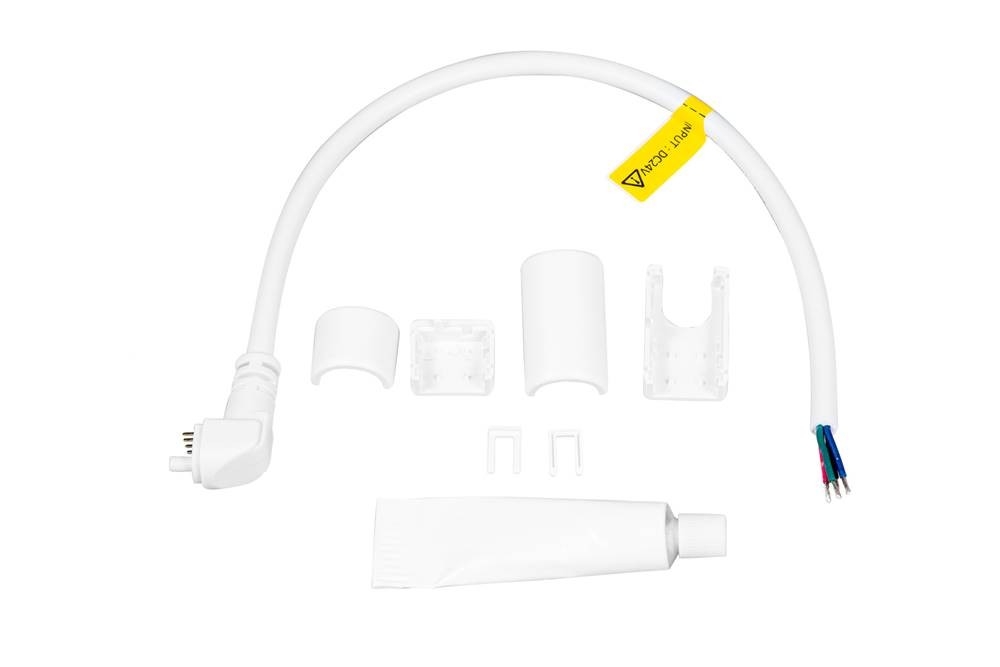 set za RGB kapica s rupom dolje 30cm zice slijepa bijela 16mm