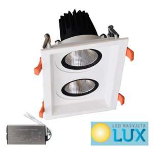 DVOSTRUKA USMJERENA LED SVJETILJKA 2X15W 230V BIJELA PANIK MODUL 3000K