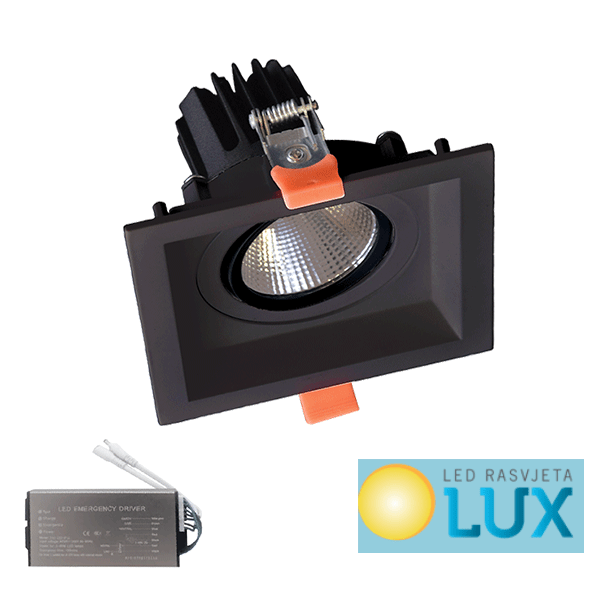 KVADRATNA LED USMJERENA SVJETILJKA 30W 230V BIJELA PANIK MODUL 3000K