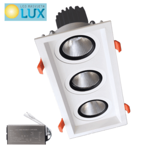 TROSTRUKA USMJERENA LED SVJETILJKA 3X15W 230V BIJELA PANIK MODUL 3000K