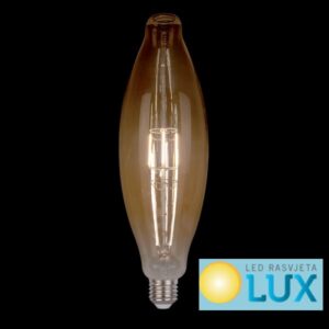 LED VINTAGE ŽARULJA DIMABILNA 8W E27 2800 3200K ZLATNO STAKLO D 125