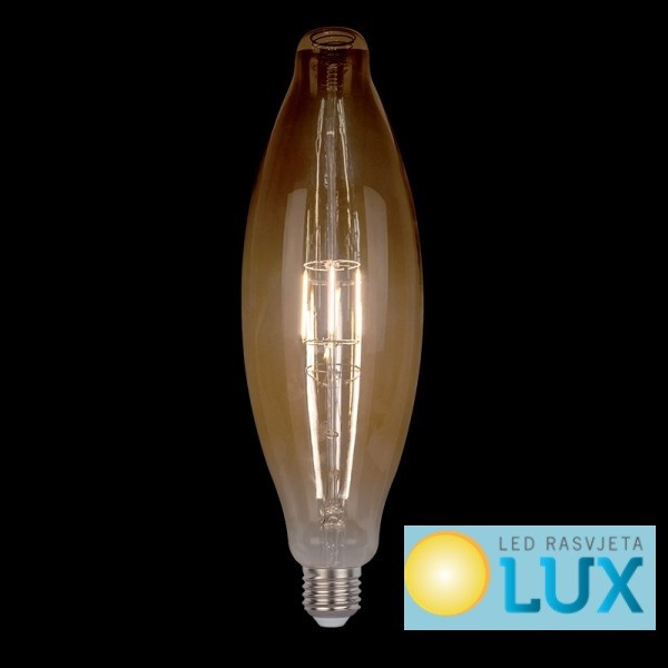 LED VINTAGE ŽARULJA DIMABILNA 8W E27 2800 3200K ZLATNO STAKLO D 125