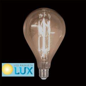 LED VINTAGE ŽARULJA DIMABILNA 8W E27 D160 2800 3200K TAMNO STAKLO