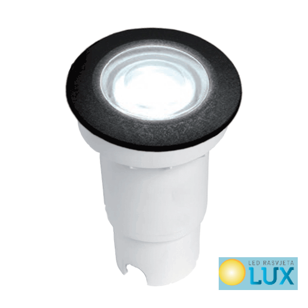 LR90 LED PODNA UGRADNA SVJETILJKA 3.5W 4000K IP67 CRNA