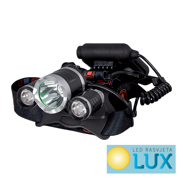PRIJENOSNA LED LAMPA ZA GLAVU E-3396 1XXML T6 2XCREE