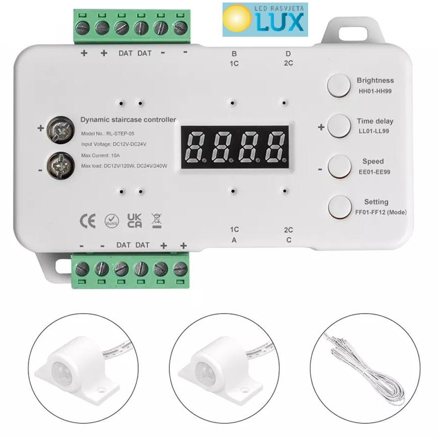 Kontroler za stube 16 kanala 12 24V 10A Digital 05 5