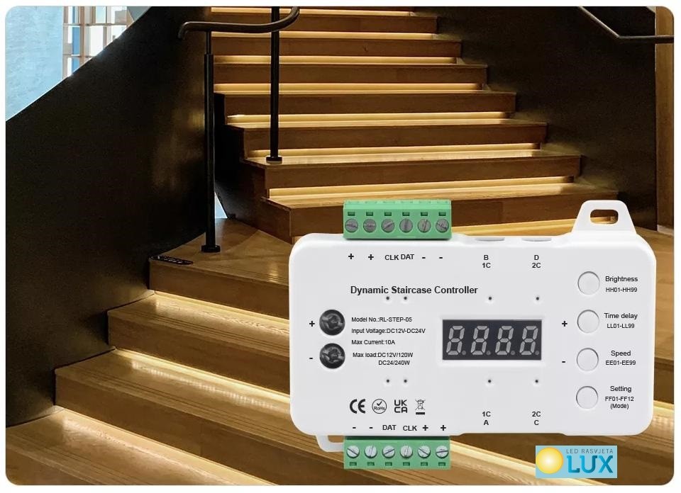 Kontroler za stube 16 kanala 12 24V 10A Digital 05