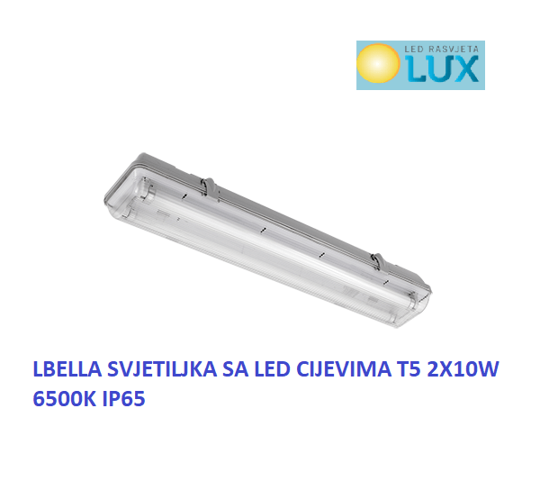 LBELLA SVJETILJKA SA LED CIJEVIMA T5 2X10W 6500K IP65