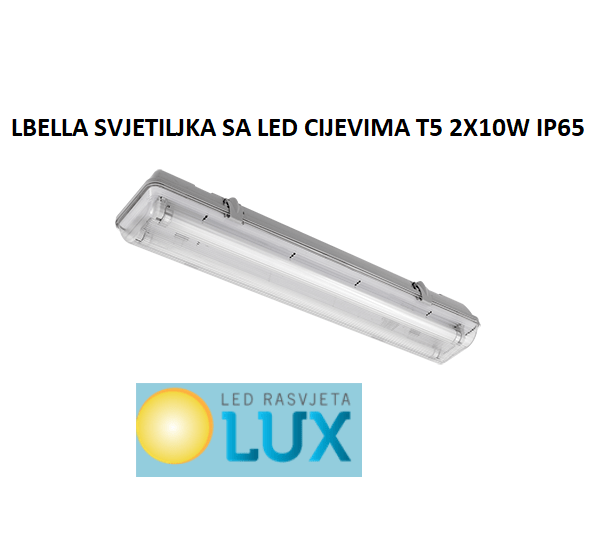 BELLA SVJETILJKA SA LED CIJEVIMA T5 2X10W 4000K IP65