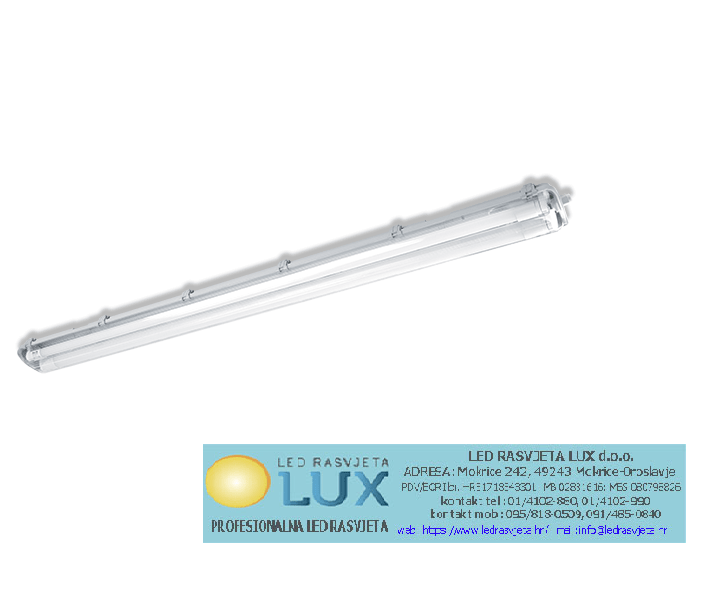 SVJETILJKA LBELLA SA LED CIJEVIMA 1200mm 2X18W 6200K-6500K IP65