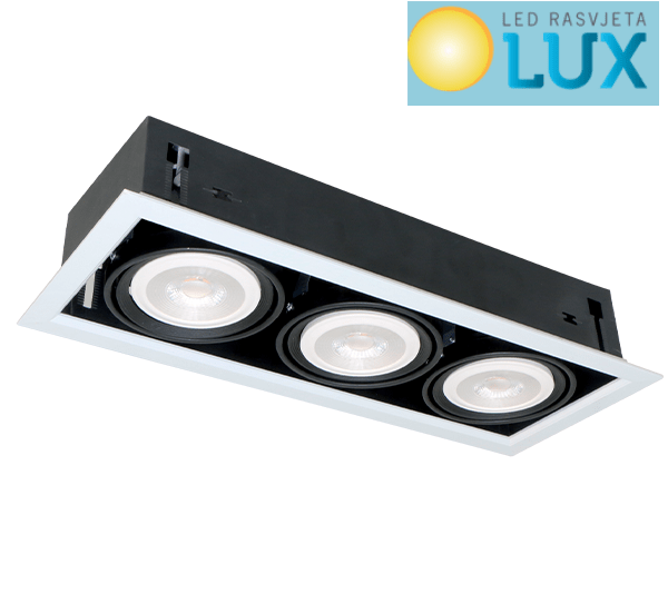 LED ACCENT UGRADBENA SVJETILJKA LQUAD312 12W 3XE27 2700K BIJELA