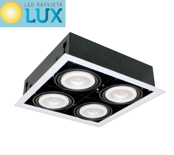 LED ACCENT UGRADBENA SVJETILJKA LQUAD412 12W 4XE27 2700K BIJELA