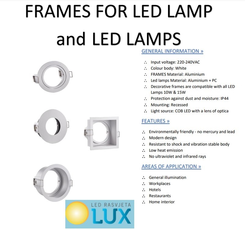 LED COB SVJETILJKA METALNI PRSTEN