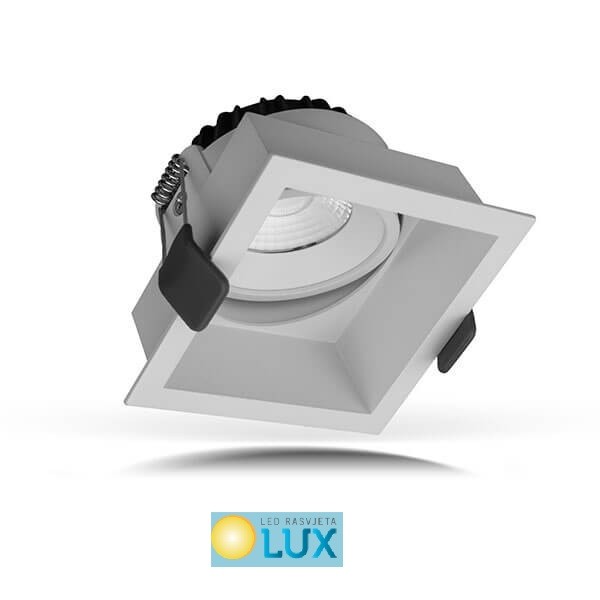 LED KVADRATNA UGRADNA USMJERENA SVJETILJKA 13W, 4000K, 60°