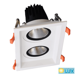 LED POMIČNA DVOSTRUKA USMJERENA SVJETILJKA 2X15W 230V 4000K BIJELA