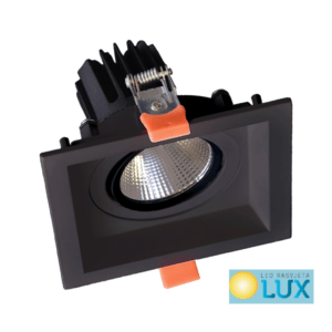  LED POMIČNA KVADRATNA USMJERENA SVJETILJKA 15W 230V 4000K CRNA