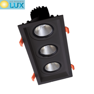 LED TROSTRUKA POMIČNA USMJERENA SVJETILJKA 3X30W 230V 4000K CRNA