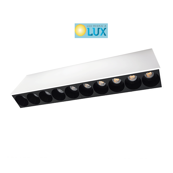 LINEARNA UGRADBENA SVJETILJKA LEL-14 20W 4000K CRNO BIJELA
