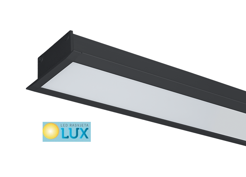 LED PROFIL LS77 24W 6500K 600MM UGRADNI CRNI