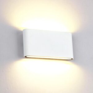 ZIDNA SVJETILJKA LED ZAOBLJENA 2X6W 4000K IP65 BIJELA