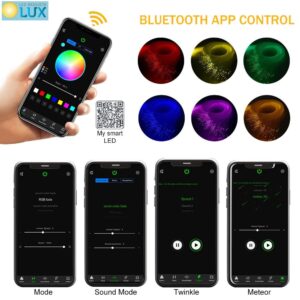 Generator zvjezdanog neba METEOR hladno bijela 7 Meteor Starry Sky LED Generator Cold White Flicker Bluetooth FO-M1