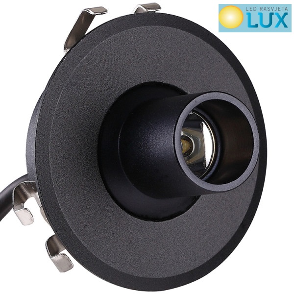 LED CABINET LIGHT 12V 1W 4000K D39MM BLACK