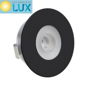 LED RASVJETA ZA ORMARIĆ 12V 1.2W 3000K D36MM CRNA