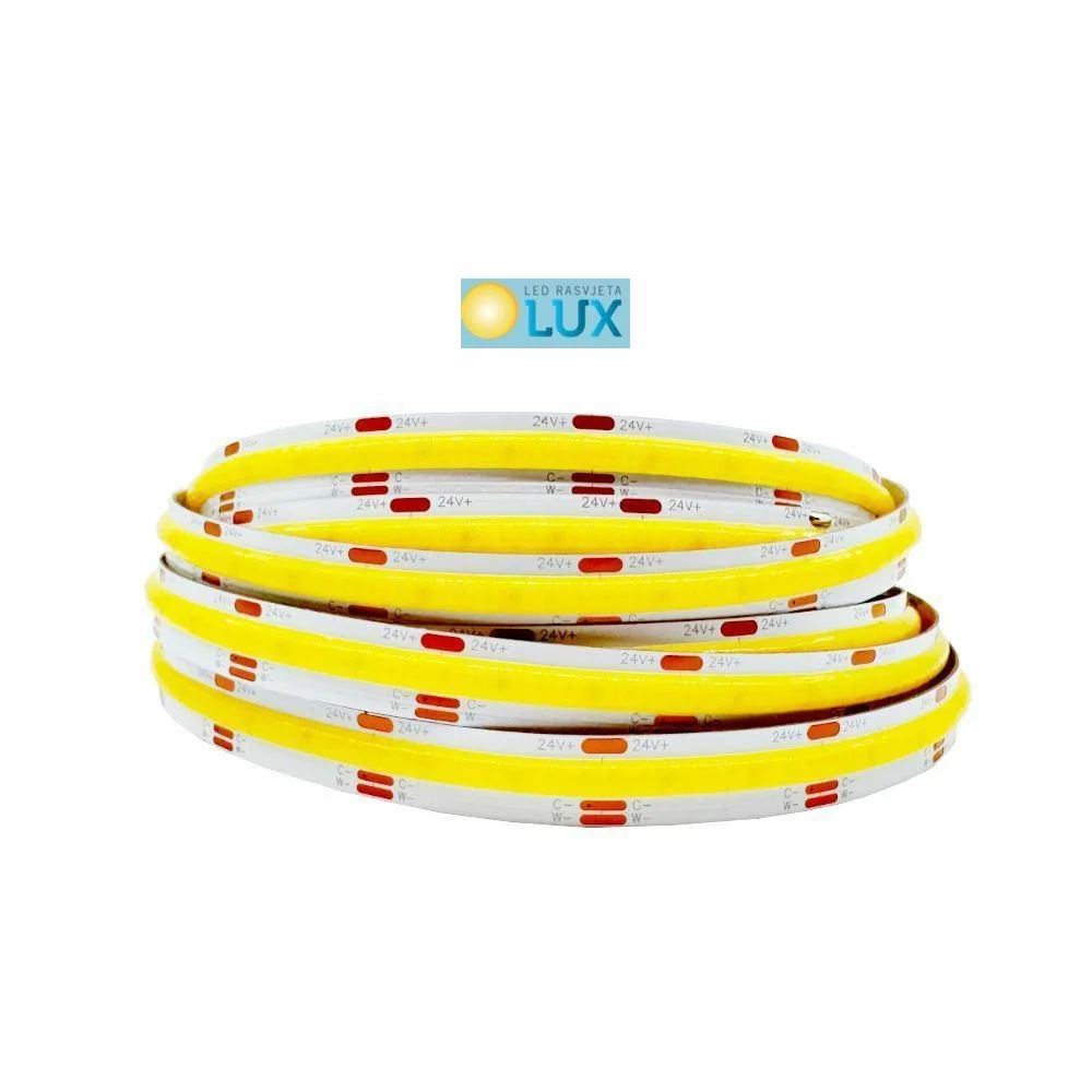 LED COB TRAKA 12V TOPLO BIJELA 10W 50M