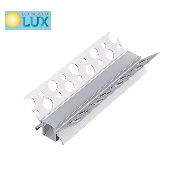ALU PROFIL UGRADNI UNUTARNJI KUT ZA GIPS 2m za led traku DP61