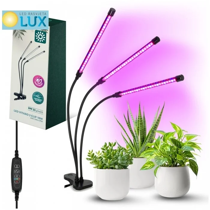 LED LAMPA ZA UZGOJ BILJA 10W 3 GLAVE